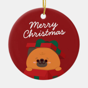Niedlicher Spaß frohe Weihnachten Keramik Ornament