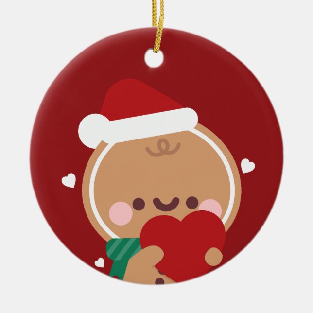 Niedlicher Spaß frohe Weihnachten Keramik Ornament (Vorne)