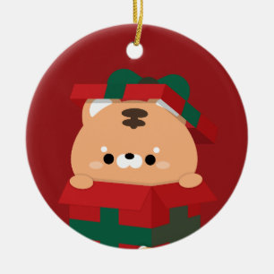 Niedlicher Spaß frohe Weihnachten Keramik Ornament