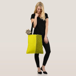 Niedlicher Spaß Gelb und Schwarz mit Streifen Tasche