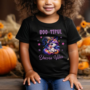 Niedlicher Spaß Halloween Einhorn Wundermädchen Baby T-shirt