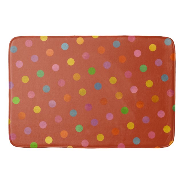 Niedlicher Spaß Moderne Terracotta Multicfarbene P Badematte (Vorderseite)