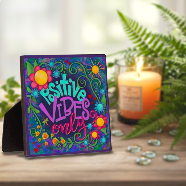 Niedlicher Spaß Nur inspirierende positive Vibes Z Fotoplatte (Von Creator hochgeladen)