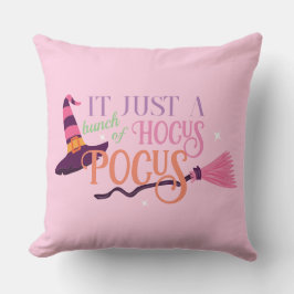 Niedlicher Spaß Rosa Hexenhocus Halloween-Hut Kissen