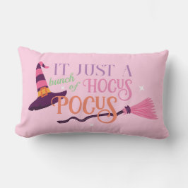 Niedlicher Spaß Rosa Hexenhocus Halloween-Hut Lendenkissen