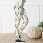 Niedlicher Spaß Schwarz Pastellgelb Kürbishuhn Hen Leggings<br><div class="desc">Leggings schmückten Hühnermuster.</div>