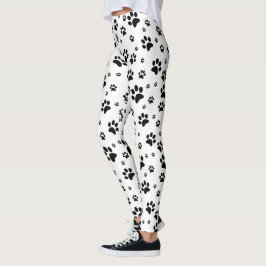 Niedlicher Spaß Schwarzweiß-Weiß-Druck Leggings