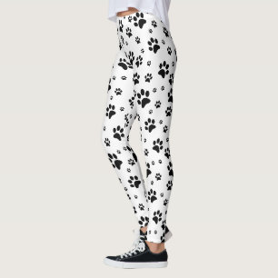 Niedlicher Spaß Schwarzweiß-Weiß-Druck Leggings