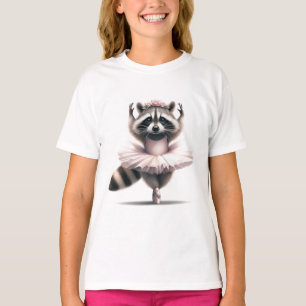 Niedlicher Spaß Tierischer Spaß Raccoon Ballerina T-Shirt