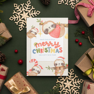 Niedlicher Spaß Trendy Frohe Weihnachtslieder Feiertagskarte