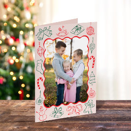 Niedlicher Spaß Weihnachten Doodles Foto