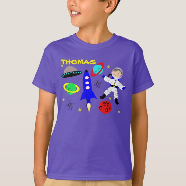 Niedlicher Spaß Whimsy Space als Personalisiert T-Shirt (Vorderseite)