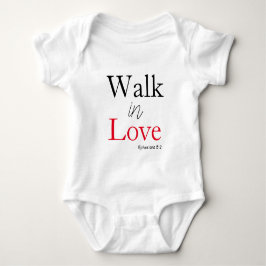 Niedlicher Spaziergang in der Bibelverse der Liebe Baby Strampler