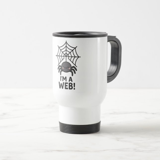 Niedlicher Spider Sticker 🕷️ ✨ | Cartoon Web Fun" Reisebecher (VorderseiteRechts)