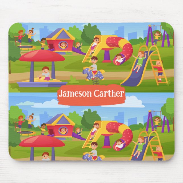 Niedlicher Spielplatz für Kinder Mousepad (Vorne)