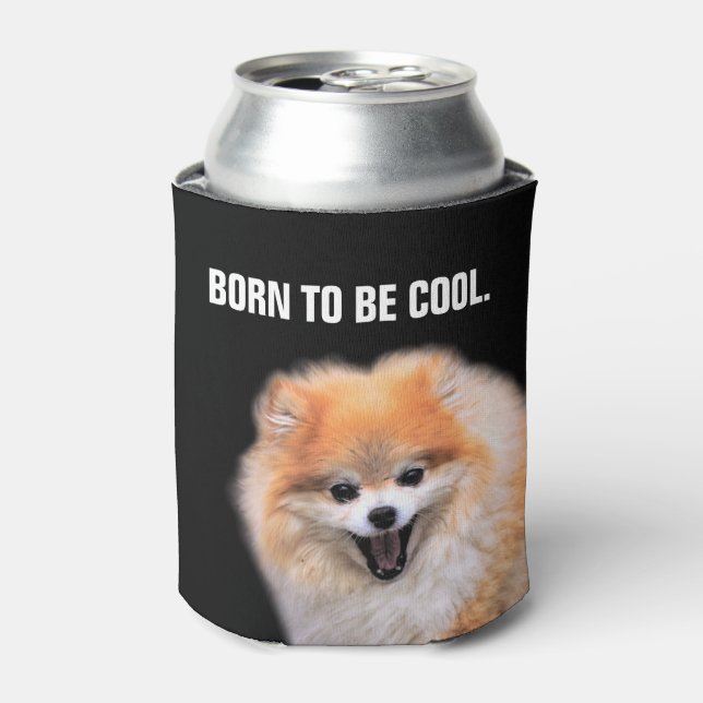 Niedlicher Spitz Hund Dosenkühler (Kanne Vorderseite)