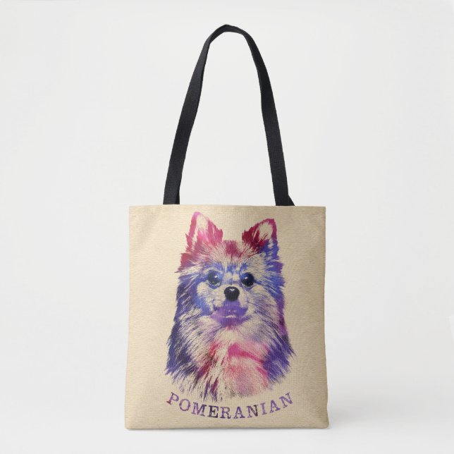 Niedlicher Spitzdeutsche Spitz-Skizze Tasche (Vorderseite)