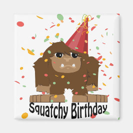 Niedlicher Squatchy Birthday Bigfoot Magnet