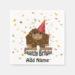 Niedlicher Squatchy Birthday Bigfoot Serviette