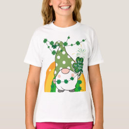 Niedlicher St. Patrick's Day Gnome mit Kleeblätter T-Shirt