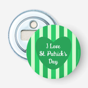 Niedlicher St. Patrick's Day Green Striped Simple Flaschenöffner