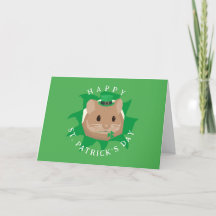 Niedlicher St. Patrick's Day Hamster durchblättert