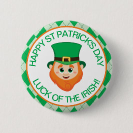 Niedlicher St. Patrick's Day Lucky Irish Leprechau Button