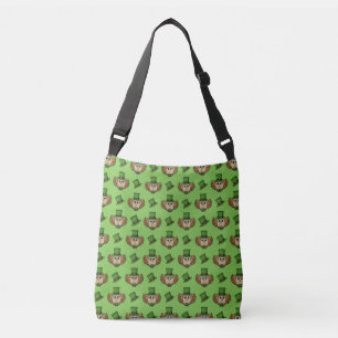 Niedlicher St. Patrick's Day Owl Cartoon Tragetaschen Mit Langen Trägern
