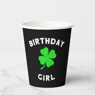 Niedlicher St. Patricks Tag Geburtstag für Mädchen Pappbecher