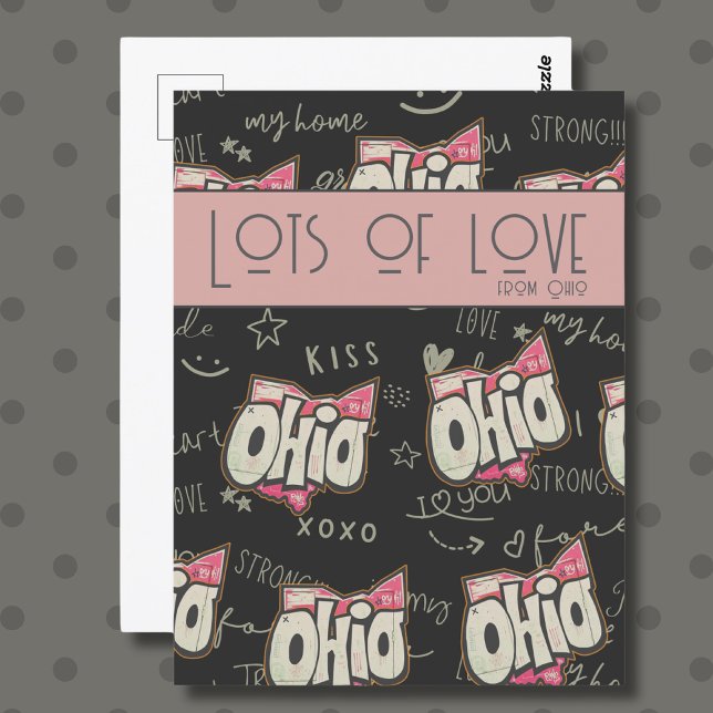 Niedlicher Staat von Ohio viel Liebe Gruß Postkarte (Von Creator hochgeladen)