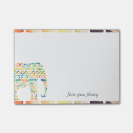 Niedlicher Stammesdesign-Elefant Post-it Klebezettel