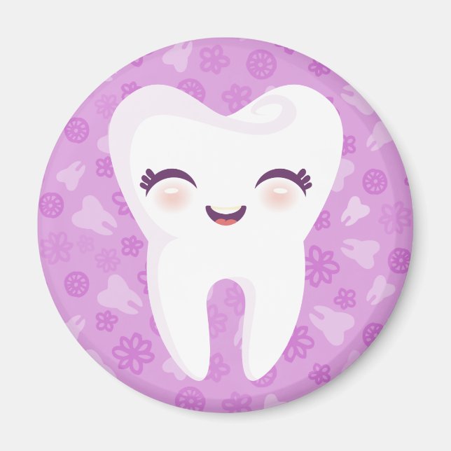 Niedlicher Stand - Lila Magnet (Vorne)