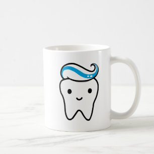 Niedlicher Stand mit Toothpaste Kawaii Molar Kaffeetasse
