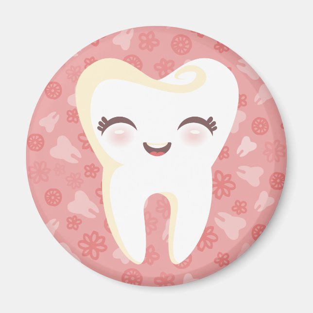 Niedlicher Stand - rosa Magnet (Vorne)