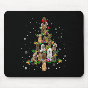 Niedlicher Standard Poodle Dog Weihnachtsbaum Gesc Mousepad