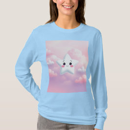 Niedlicher Star Lavender Pink Light Blue T - Shirt