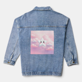 Niedlicher Star Pink Sky Women's Denim Jacket Jeansjacke