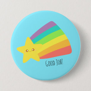 Niedlicher Star-Regenbogen Button