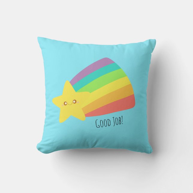 Niedlicher Star-Regenbogen Kissen (Vorderseite)