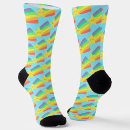 Niedlicher Star-Regenbogen Socken