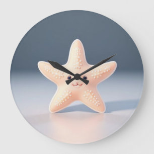 Niedlicher Starfish Große Wanduhr