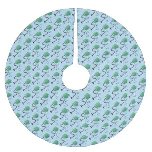 Niedlicher Staubsauger Cartoon Spaß Polyester Weihnachtsbaumdecke