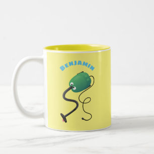 Niedlicher Staubsauger Cartoon Spaß Zweifarbige Tasse