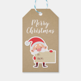 Niedlicher Stehender Weihnachtsgeschenktag Geschenkanhänger