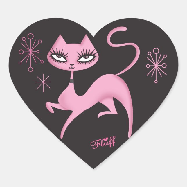 Niedlicher Sticker für die Katze durch Fluff (Vorderseite)
