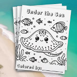 Niedlicher Sting Ray im Meer | Farbseite des Kinde Flyer<br><div class="desc">Eine niedliche Kinderfärbungsseite mit einem niedlichen Stachelstrahl. Niedliche Seite für Kinder zu färben,  einfache,  dicke Linien,  um die Färbung zu erleichtern. Das sind großartige Werkzeuge für Klassenräume oder Aktivitäten für Kinder-Geburtstagsfeiern oder Hausunterricht. Man kann diese Flyer in großen Mengen kaufen.</div>