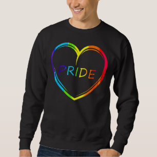 Niedlicher Stolz Herz Lgbtq Lesbian Regenbogen Gay Sweatshirt