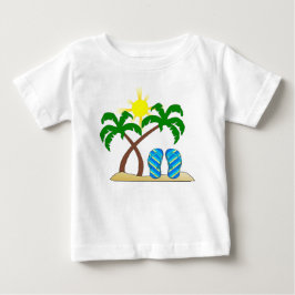 Niedlicher Strand mit Palm Trees Baby Baby T-shirt