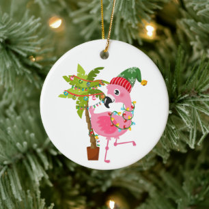niedlicher Strand pink Flamingo hinzufügen Stimmu Keramik Ornament