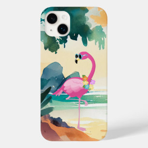 niedlicher Strand rosa Flamingo Case-Mate iPhone 14 Plus Hülle